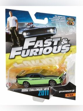Hot Wheels Fast & Furious 2011 Dodge Challenger SRT8 Green (Furious 7 5/32)